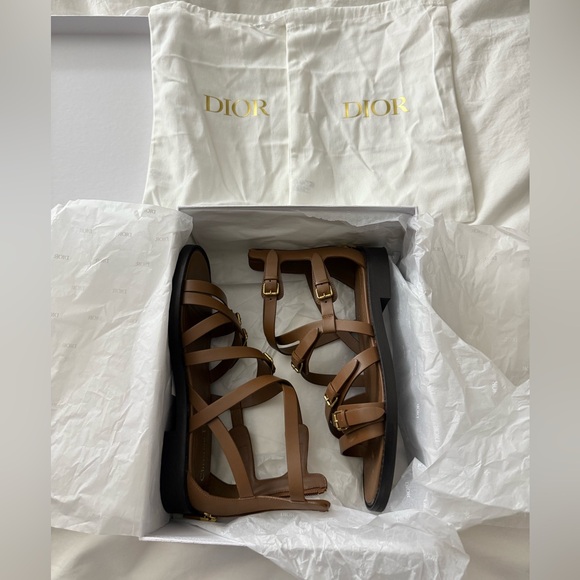 Dior Shoes - Dior L'Amazone Shiny Calfskin Sandals